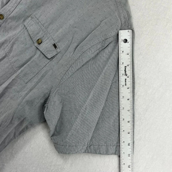 O'Neill Button-Up Shirt Men's Sz 2XL Gray Regular Fit Double Pocket Collared - Picture 4 of 12
